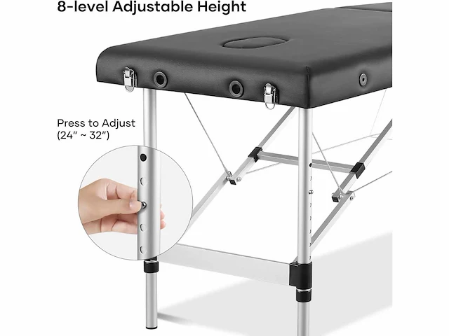 Professionele massagetafel draagbaar massagebed - afbeelding 5 van  8