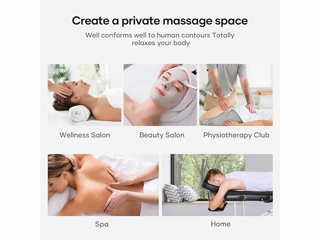 Professionele massagetafel draagbaar massagebed - afbeelding 7 van  8