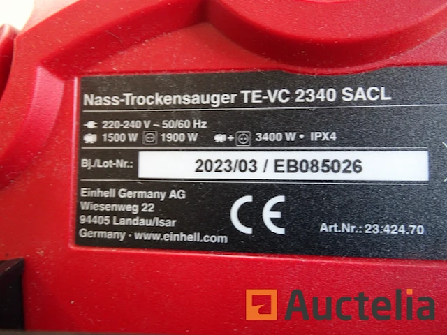 Professionele nat- en droogzuiger einhell te-vc 2340 sacl - afbeelding 6 van  11