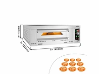 Professionele pizza oven ggm gastro op gas voor 9 pizza's van 34cm