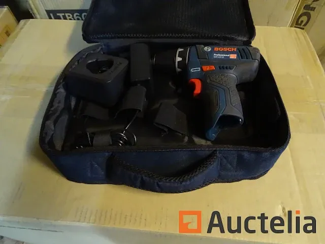 Professionele schroefmachine boormachine bosch gsr 12v-15 in zijn hoes - afbeelding 3 van  4