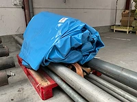 Professionele sheltertent 10x10 meter inclusief zeildoek, palen, spanbanden, piketten - afbeelding 4 van  7