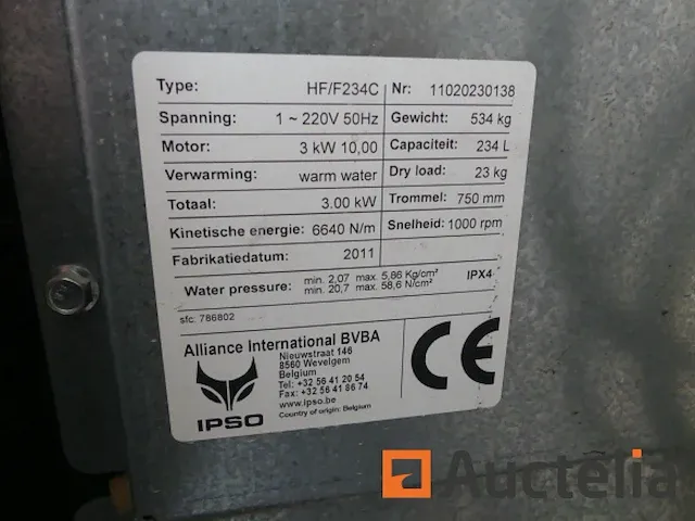 Professionele wasmachine 23 kg ipso hf/f234c - afbeelding 6 van  6