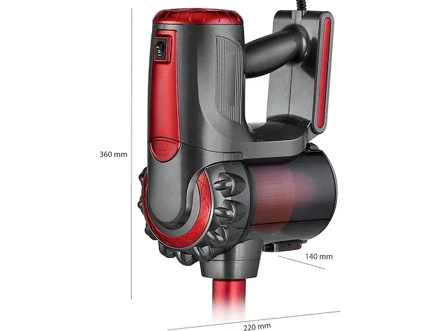 Proficare pc-bs 3038 - steelstofzuiger - rood - met snoer - afbeelding 2 van  6