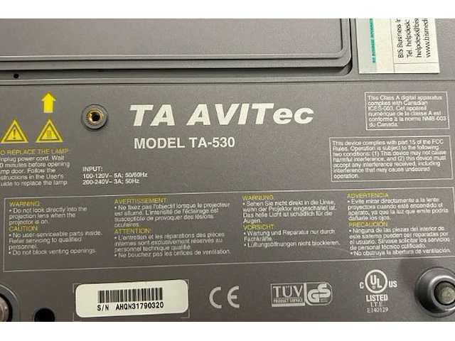Projector ta dataview + roltafel - afbeelding 5 van  6