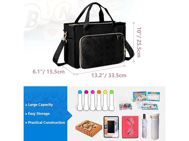 Prokva bingo tote tas - afbeelding 3 van  4