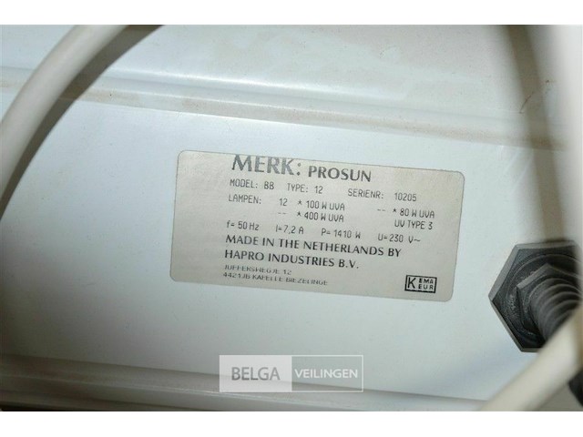 Prosun zonnebank met hemel + 12 extra lampen - afbeelding 4 van  5