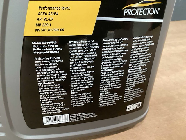 Protection 10w40 motorolie, 5 liter (3x) - afbeelding 3 van  5