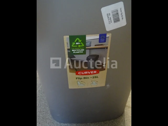 Prullenbak - 25l - zilver/antraciet curver - afbeelding 2 van  2
