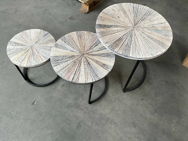 Ptmd collection bijzettafel set 3 stuks - afbeelding 1 van  8