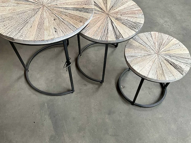 Ptmd collection bijzettafel set 3 stuks - afbeelding 7 van  8