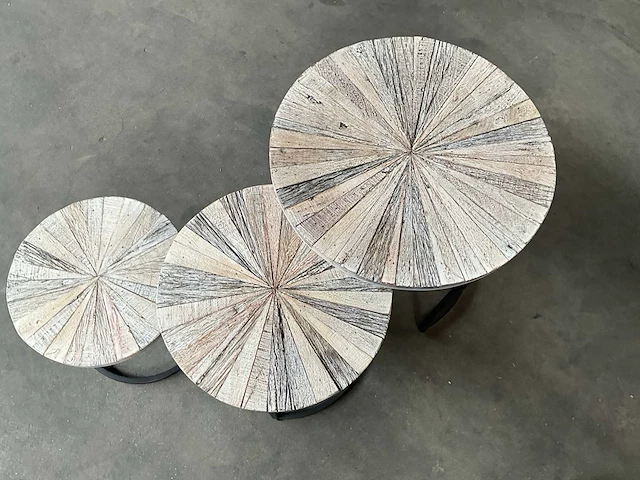 Ptmd collection bijzettafel set 3 stuks - afbeelding 2 van  8