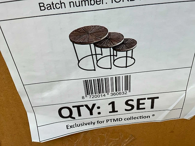 Ptmd collection bijzettafel set 3 stuks - afbeelding 4 van  5