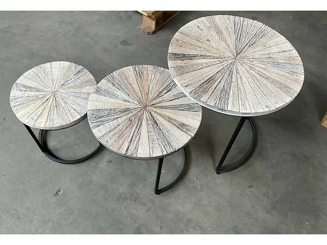 Ptmd collection bijzettafel set 3 stuks - afbeelding 1 van  5