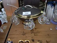 Punchpot met deksel , lepel en 5 glazen - afbeelding 1 van  6
