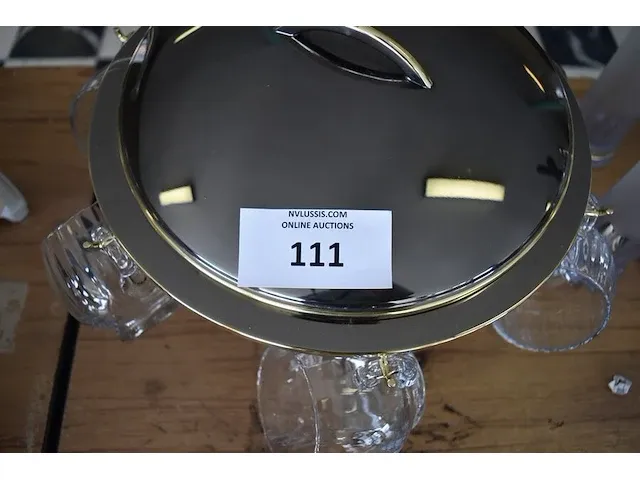 Punchpot met deksel , lepel en 5 glazen - afbeelding 2 van  6