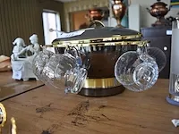 Punchpot met deksel , lepel en 5 glazen - afbeelding 3 van  6