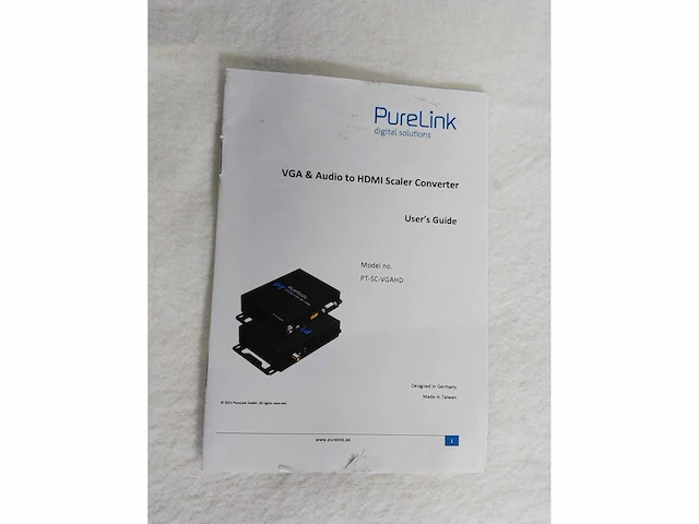 Pure tools converter vga+audio -> hdmi w/remote - afbeelding 8 van  9