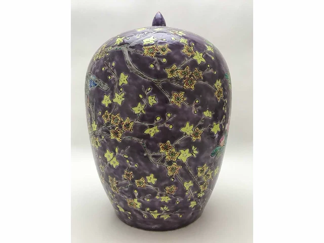 Purple-ground famille rose ‘dayazhai’ vase - porcelain - china - guangxu or republic of china (1912-1949) - afbeelding 3 van  25