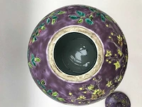 Purple-ground famille rose ‘dayazhai’ vase - porcelain - china - guangxu or republic of china (1912-1949) - afbeelding 8 van  25