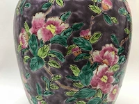 Purple-ground famille rose ‘dayazhai’ vase - porcelain - china - guangxu or republic of china (1912-1949) - afbeelding 22 van  25