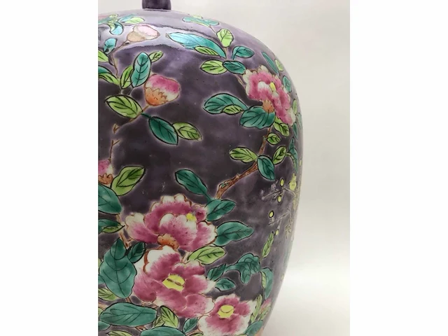 Purple-ground famille rose ‘dayazhai’ vase - porcelain - china - guangxu or republic of china (1912-1949) - afbeelding 23 van  25