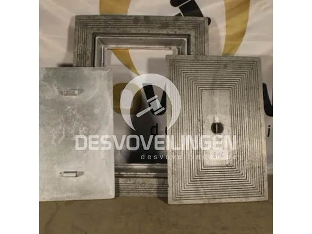 Putdeksel aluminium dubbel 60x45 cm - afbeelding 1 van  2