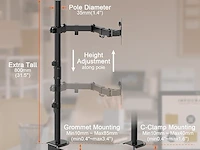 Putorsen 80 cm hoge monitorhouder - afbeelding 3 van  5