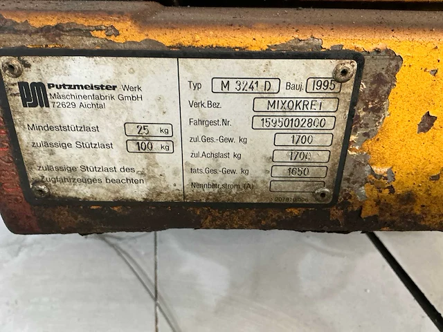 Putzmeister mixokret m3241d chapepomp - afbeelding 9 van  20