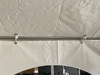 Pvc partytent 3 x 4 m - wit/rood - afbeelding 2 van  13