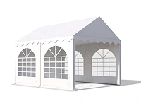 Pvc partytent 3 x 4 m - wit/rood - afbeelding 3 van  13