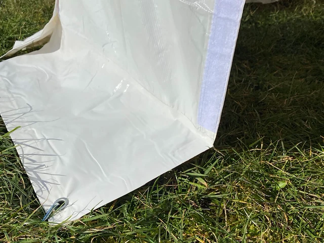 Pvc partytent 3 x 6 m - wit/antraciet - afbeelding 6 van  13