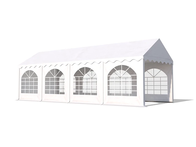 Pvc partytent 3 x 8 m - wit - afbeelding 3 van  13