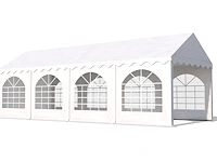 Pvc partytent 3 x 8 m - wit - afbeelding 3 van  13