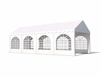 Pvc partytent elite 2.3 - 3 x 8 m - wit + grondframe - afbeelding 1 van  13