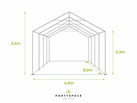Pvc partytent elite 2.3 - 4 x 8 m - wit + grondframe - afbeelding 6 van  13