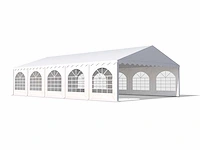 Pvc partytent elite 2.3 - 6 x 10 m - wit + grondframe - afbeelding 1 van  13