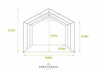 Pvc partytent elite 2.6 - 4 x 6 m - wit + grondframe - afbeelding 6 van  13