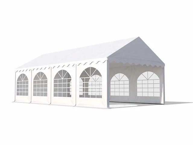 Pvc partytent elite 2.6 - 4 x 8 m - wit + grondframe - afbeelding 1 van  13