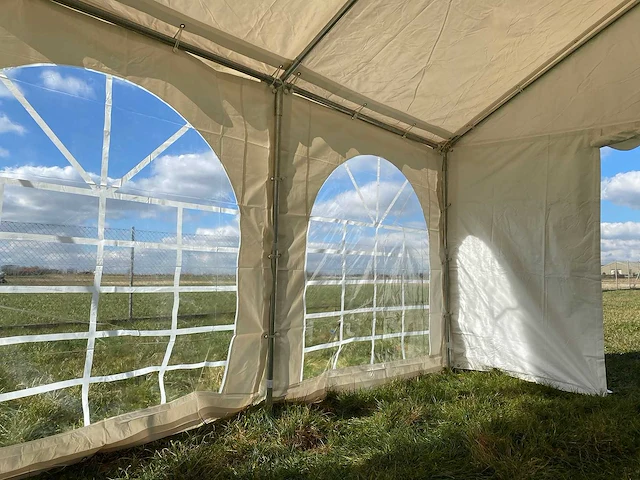 Pvc partytent elite 2.6 - 4 x 8 m - wit + grondframe - afbeelding 9 van  13