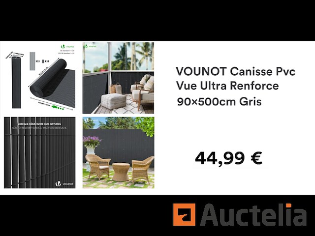 Pvc privacyscherm 90 cm x 5 m vounot canisse - afbeelding 1 van  1