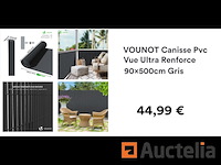 Pvc privacyscherm 90 cm x 5 m vounot canisse - afbeelding 1 van  1