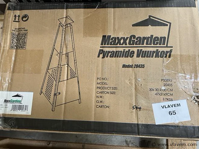Pyramide vuurkorf - afbeelding 1 van  1