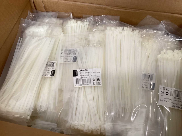 Q-link bundelband tie wrap 180 x 3,6 mm (10000x) - afbeelding 1 van  2