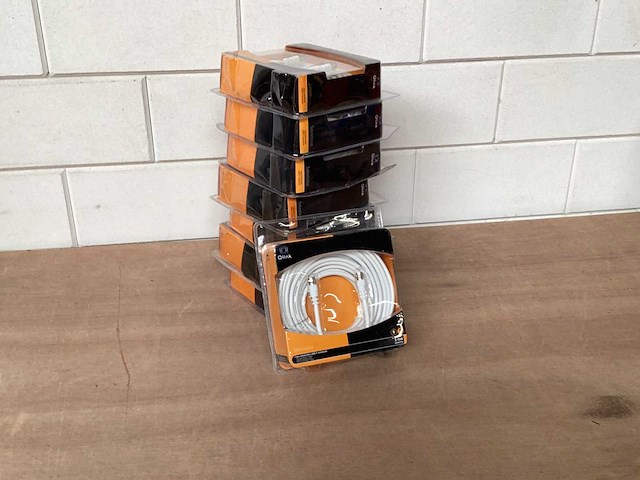 Q-link coax kabel f-connector 10 meter (8x) - afbeelding 3 van  3