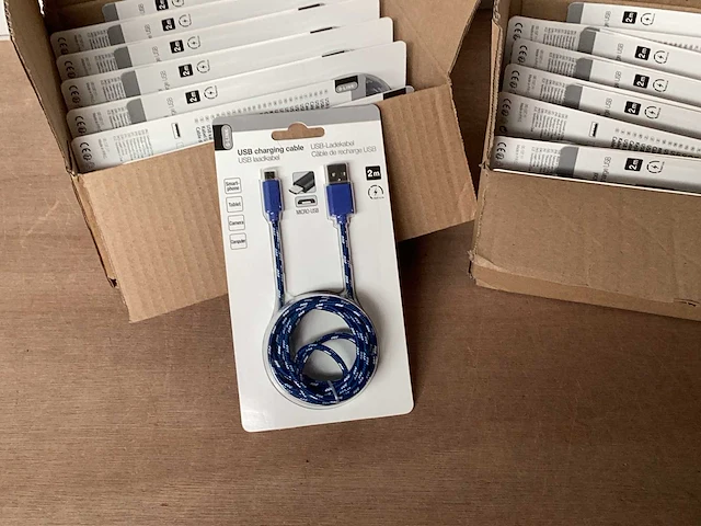 Q-link laadkabel micro usb, 2 mtr (24x) - afbeelding 1 van  3