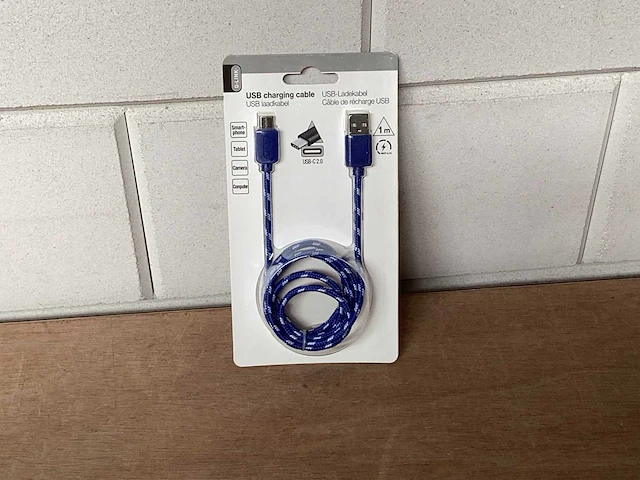 Q-link laadkabel usb c, 1 mtr (35x) - afbeelding 1 van  3