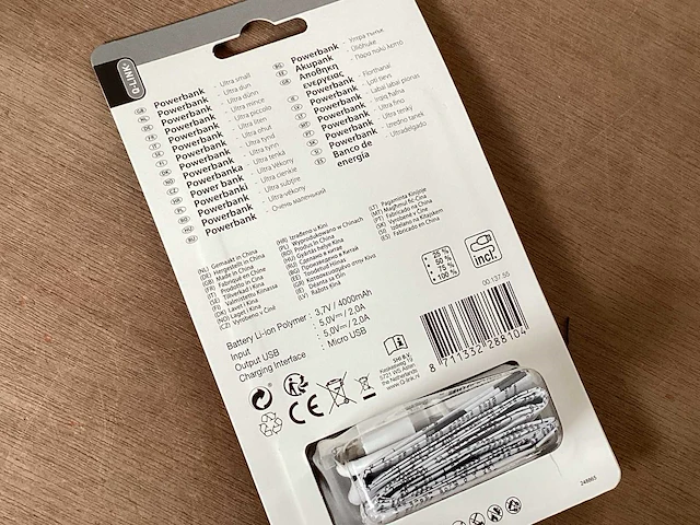 Q-link powerbank usb 4000 mah (28x) - afbeelding 4 van  4