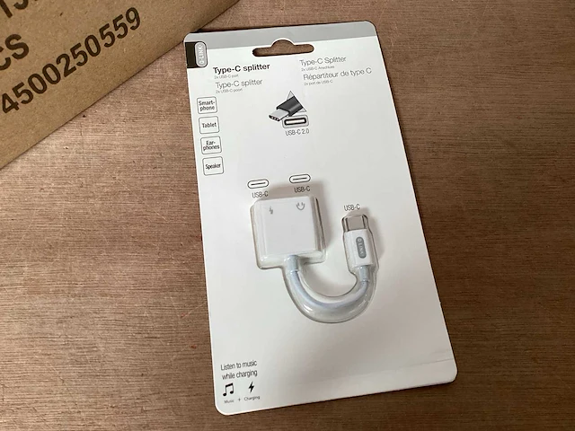 Q-link telefoon usb-c splitter (72x) - afbeelding 1 van  4
