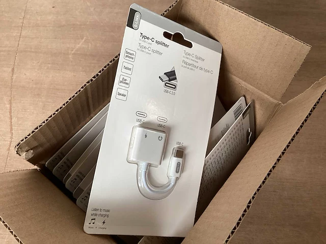 Q-link telefoon usb-c splitter (72x) - afbeelding 4 van  4